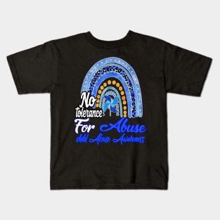 No Tolerance For Abuse Child Abuse Prevention Awareness Month Kids T-Shirt